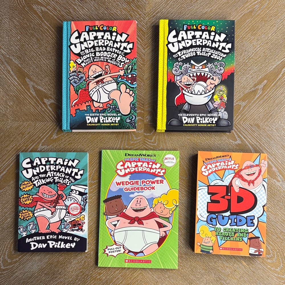 Captain Underpants Kids Book Set - Multicolor